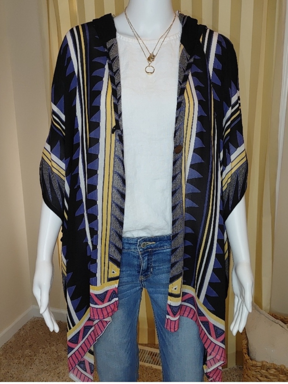RAGA ANTHROPOLOGIE hooded kimono